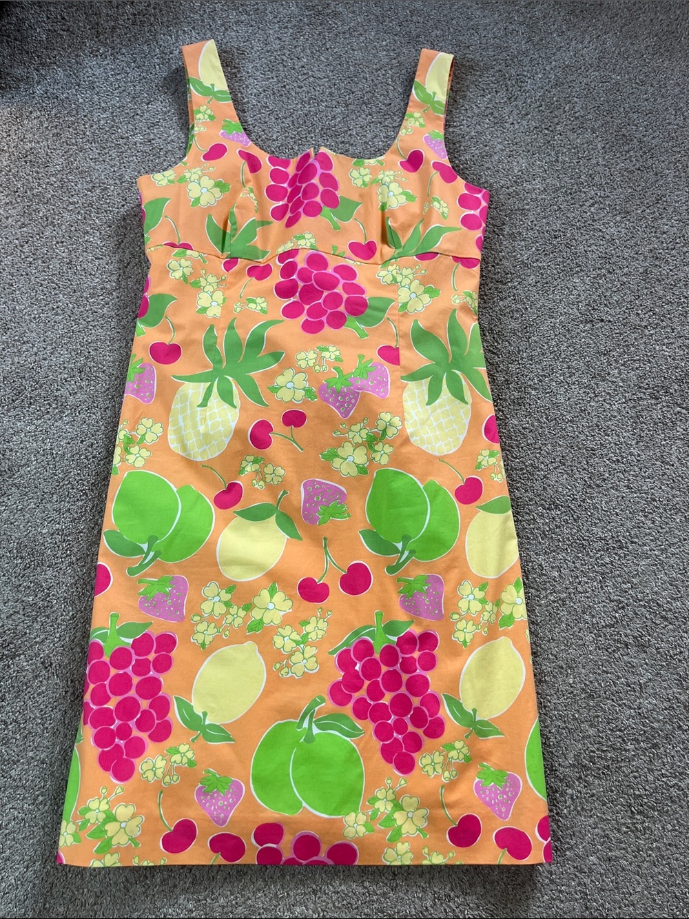 🍊🍑🍍🍋🍋‍🟩🍒RARE! Lilly Pulitzer White Label  sz8 Fruit Dress